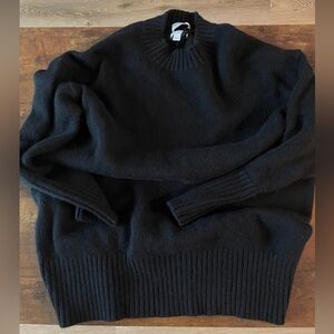 COS oversized black cashmere crewneck